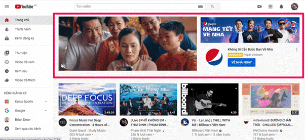 quảng cáo trên Youtube